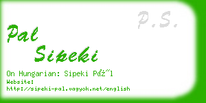 pal sipeki business card